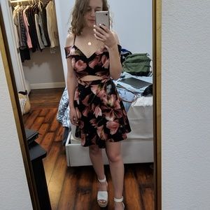 Floral black dress